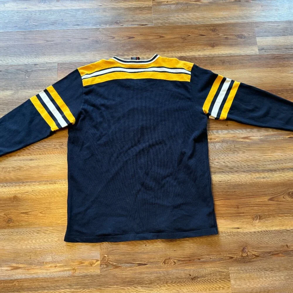 Vintage Ralph Lauren Polo Jeans Co Pullover LS 3D Hockey Football Style Sz Large